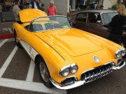 Yellow and White Corvette